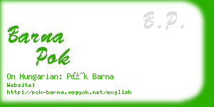 barna pok business card